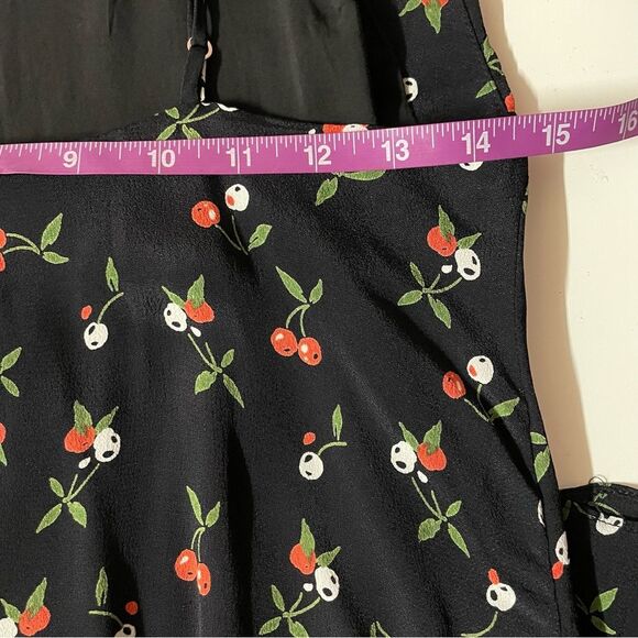 Shades of Blonde Black Cherry Print Cold-Shoulder Mini Dress Size S NWT - Picture 7 of 12